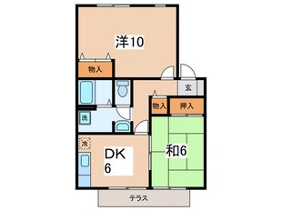 グリ－ンビレッジＢの物件間取画像